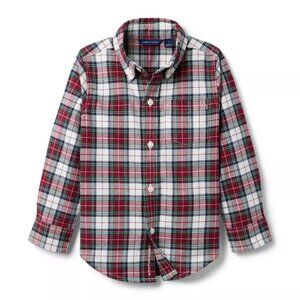 Boys Janie & Jack Tartan Flannel Shirt, Size 7